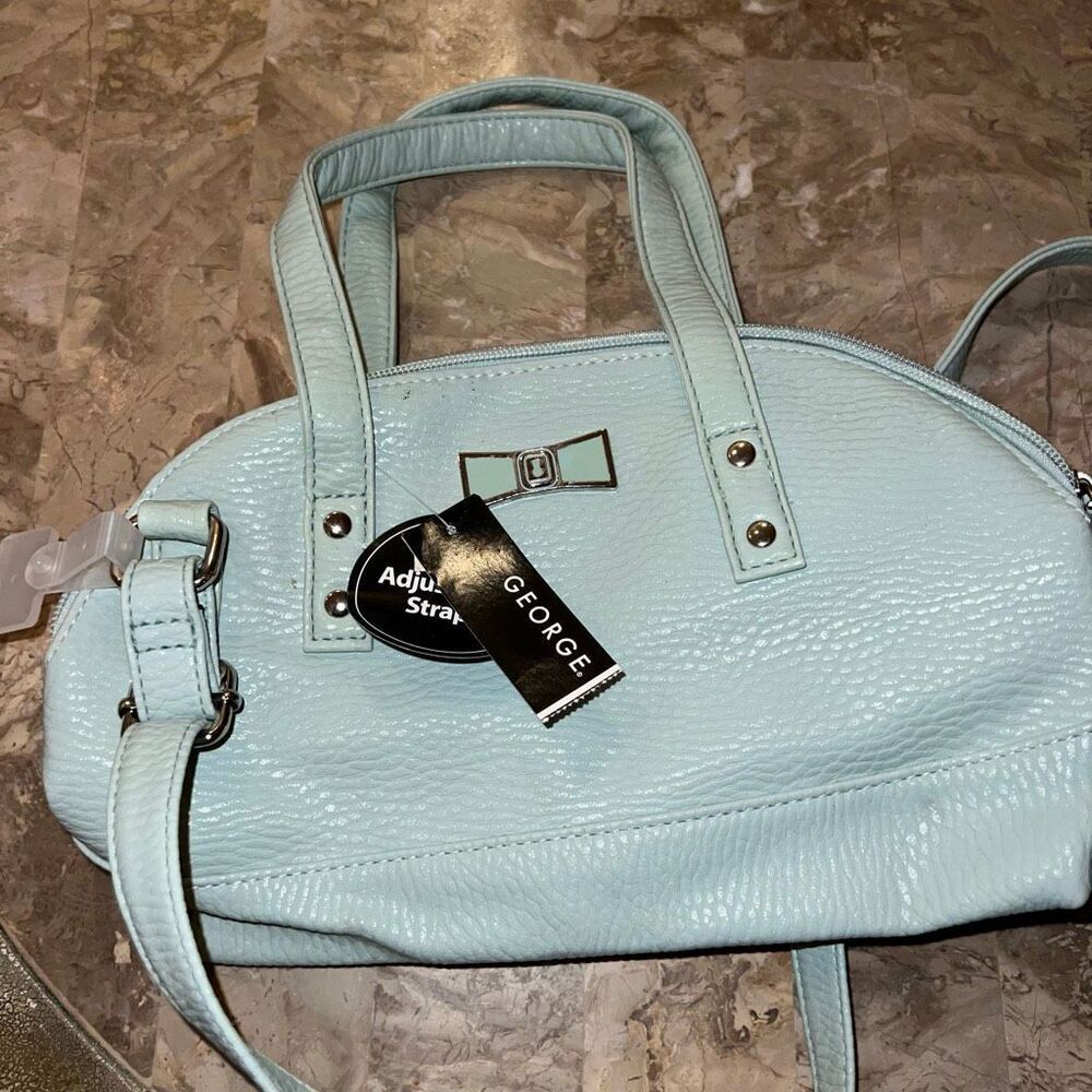 NWT George purse Crossbody handles with long strap bow